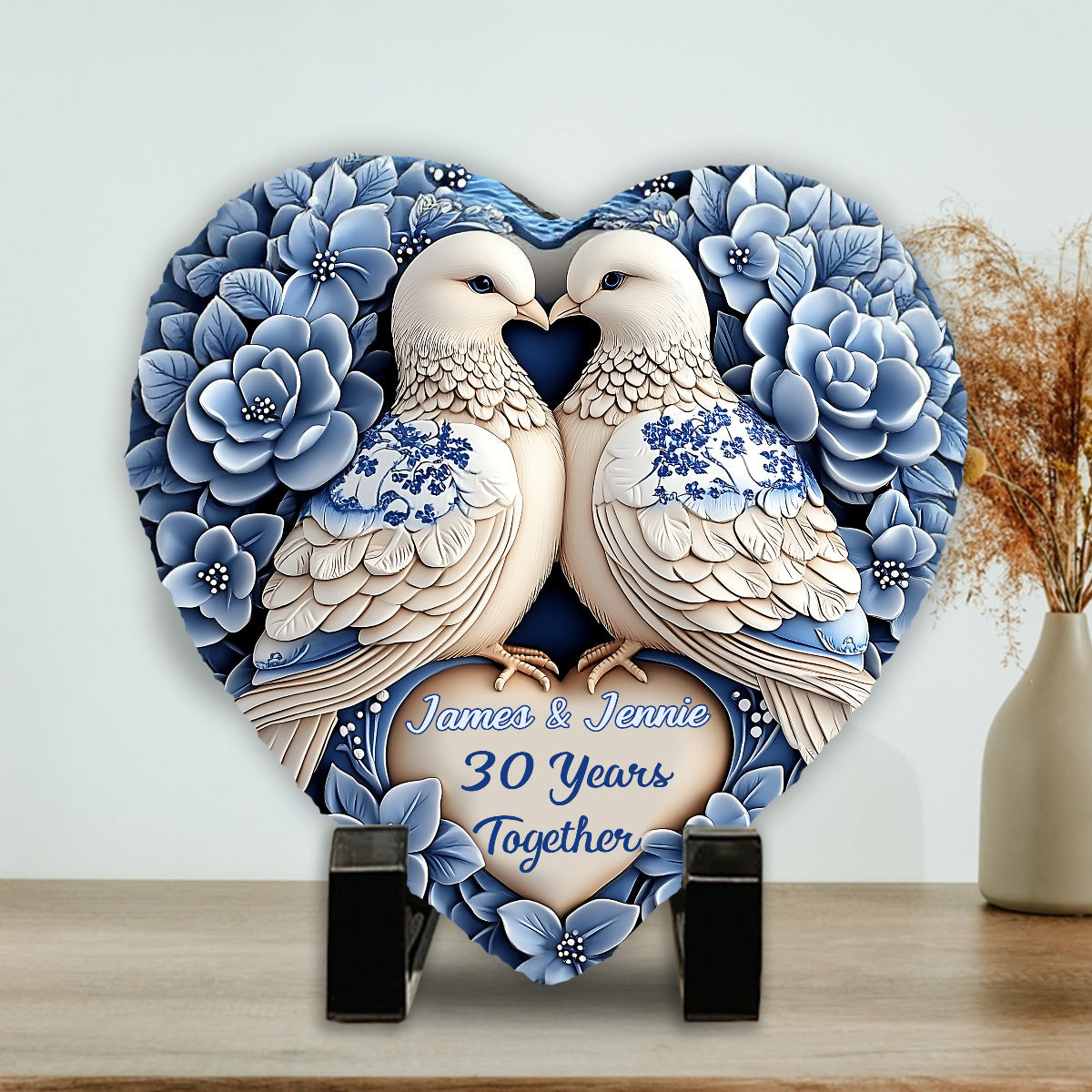 I'm Yours - Personalized Couple Heart Shaped Stone