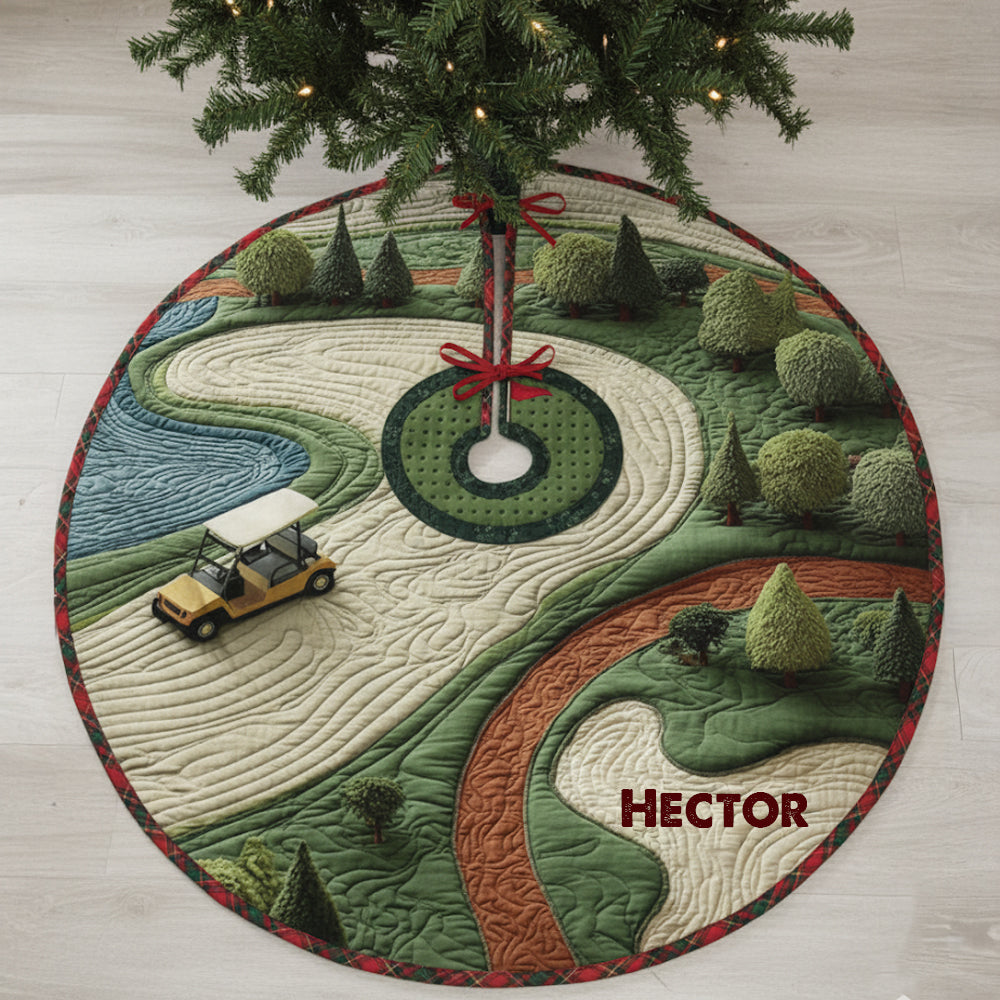 Frohe Weihnachten für Golfer – personalisierter Golf-Weihnachtsbaumrock