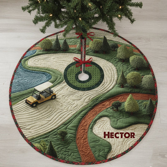 Frohe Weihnachten für Golfer – personalisierter Golf-Weihnachtsbaumrock