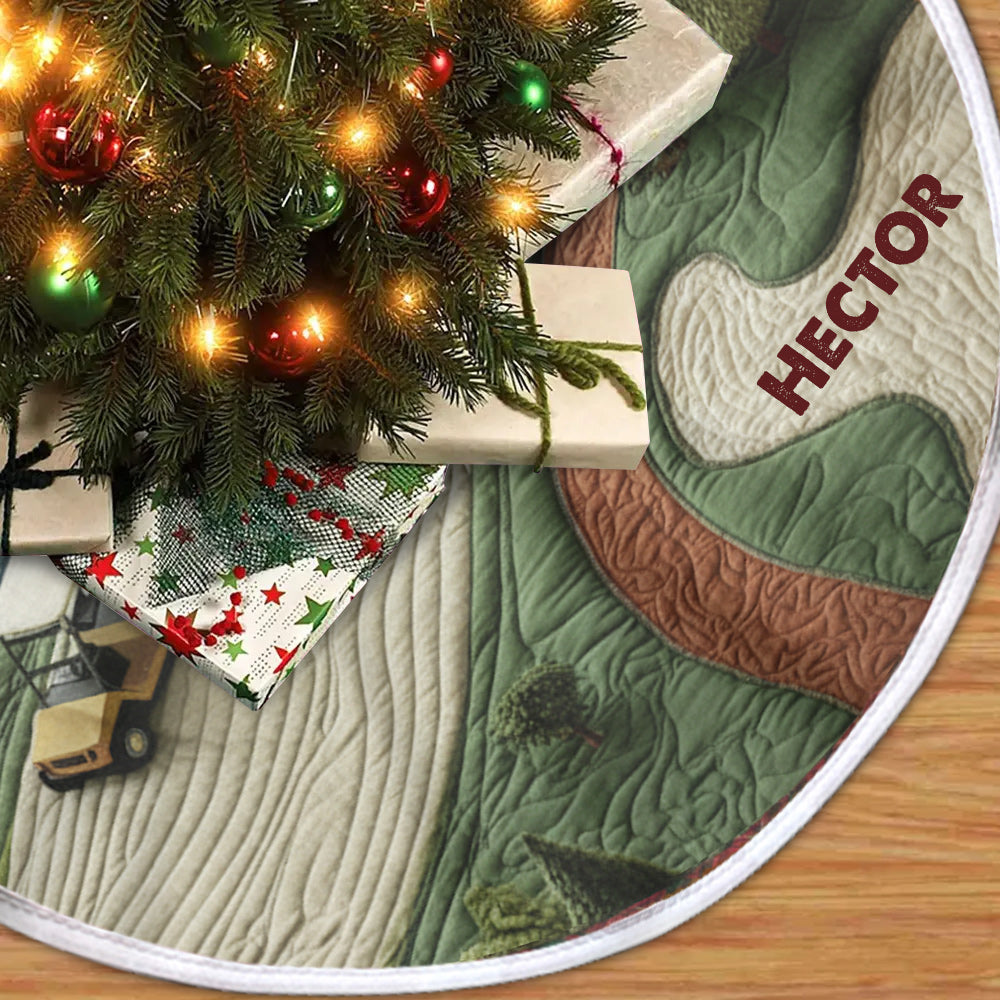 Frohe Weihnachten für Golfer – personalisierter Golf-Weihnachtsbaumrock