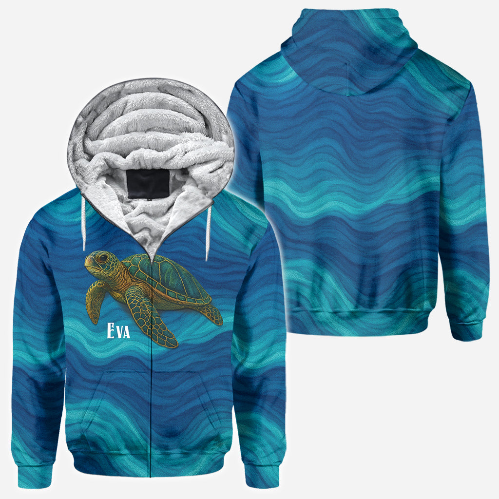 Turtle And Wave - Personalized Turtle All Over Shirt