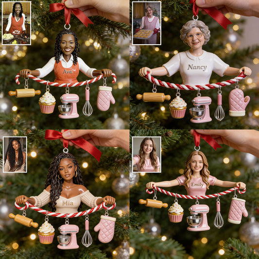 Whisking You a Merry Christmas - Personalized Baking Ornament With Charm