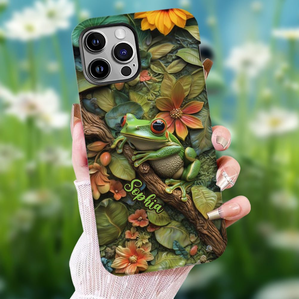 Adorable Grenouille - Coque de téléphone personnalisée avec imprimé grenouille