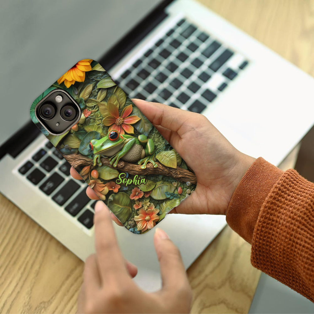 Adorable Grenouille - Coque de téléphone personnalisée avec imprimé grenouille