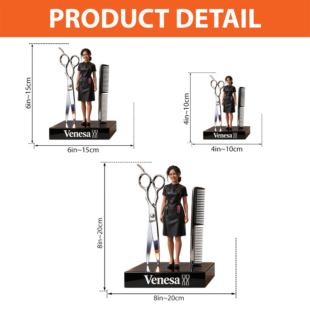 Friseur Geschenk, Haarstylist Geschenk - Personalisierte Friseur Acrylplakette