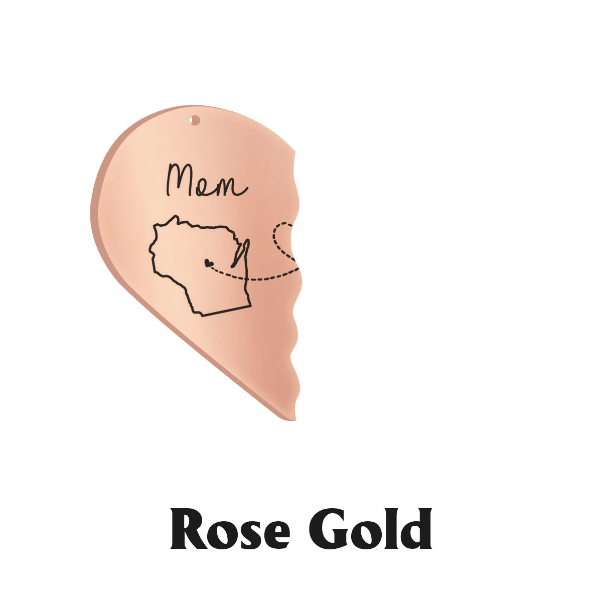 Miles Apart But Close At Heart - Personalized Mother Matching Pendant Necklace