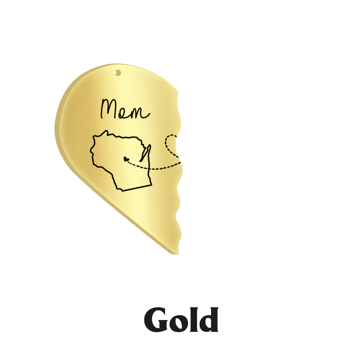 Miles Apart But Close At Heart - Personalized Mother Matching Pendant Necklace