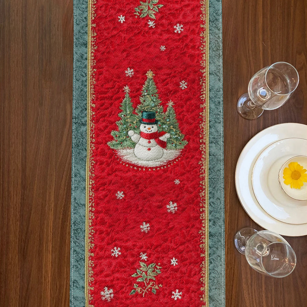 Décoration de table de Noël - Chemin de table personnalisé pour la famille