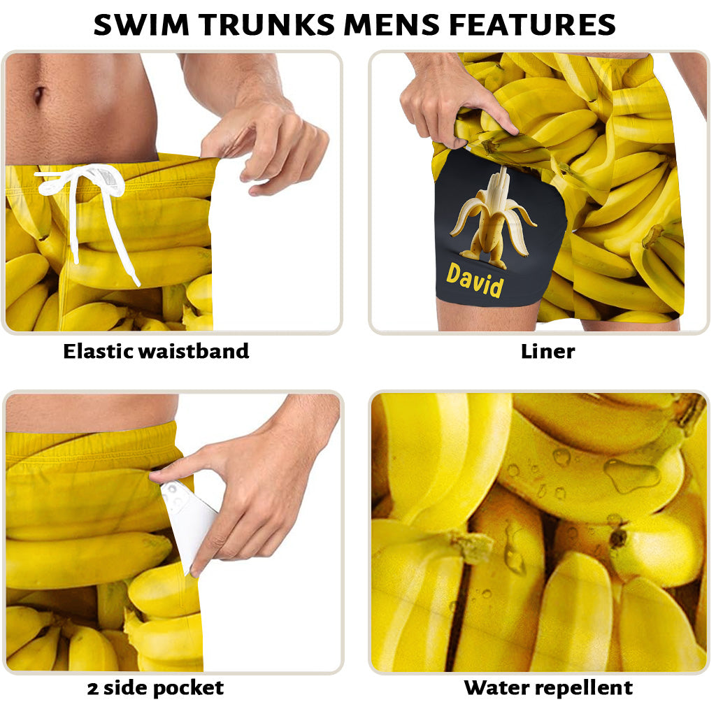 Sea Lover - Personalized Sea Lover Men Swim Trunks With Liner