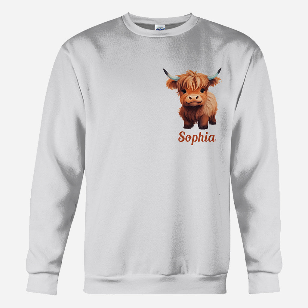 Gott sagt, ich bin es – Personalisiertes T-Shirt mit Hochlandrind-Motiv