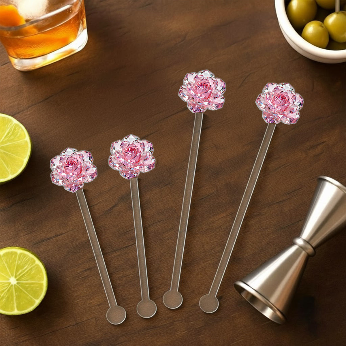 I Love You Mom Nana Grandma - Personalized Mother Set Accent Mug with Acrylic Stirrers