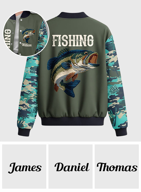 Veste universitaire de pêche personnalisée Cool Fishing