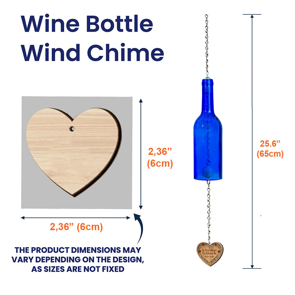 Hear The Wind And Think Of Me - Personalized Dog Wine Bottle Wind Chime