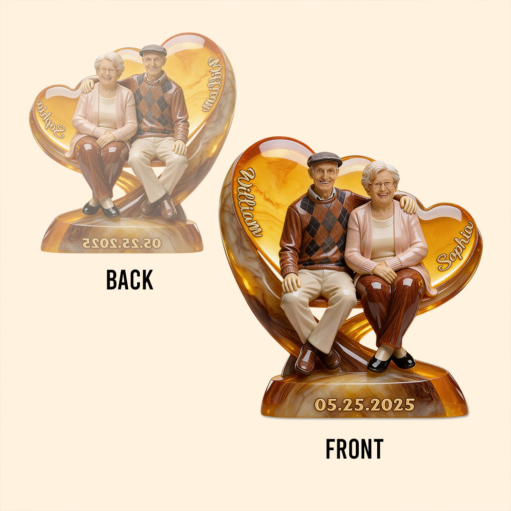 Romantic Love Upload Photo & Preview Instantly - Personalized Couple Custom Shaped Acrylic Plaque