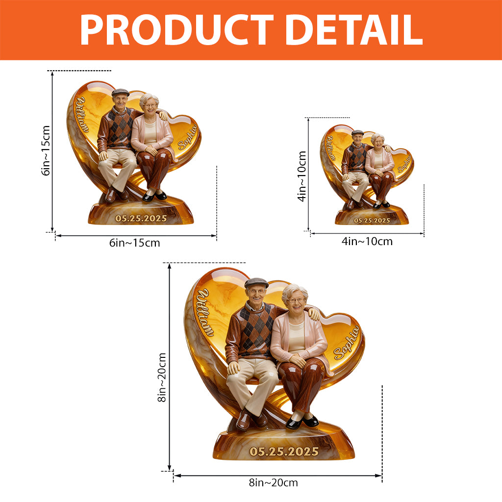 Romantic Love Upload Photo & Preview Instantly - Personalized Couple Custom Shaped Acrylic Plaque
