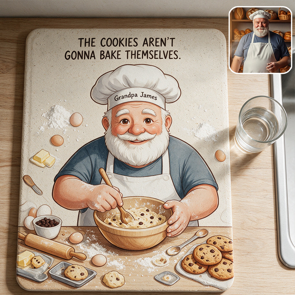 Die Cookies backen sich nicht von selbst - Personalisierte Backmatte