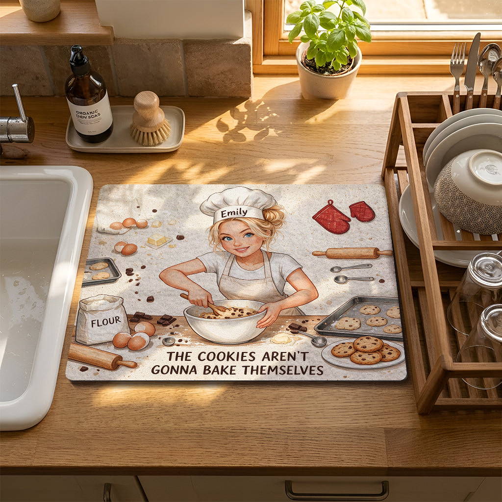 Die Cookies backen sich nicht von selbst - Personalisierte Backmatte