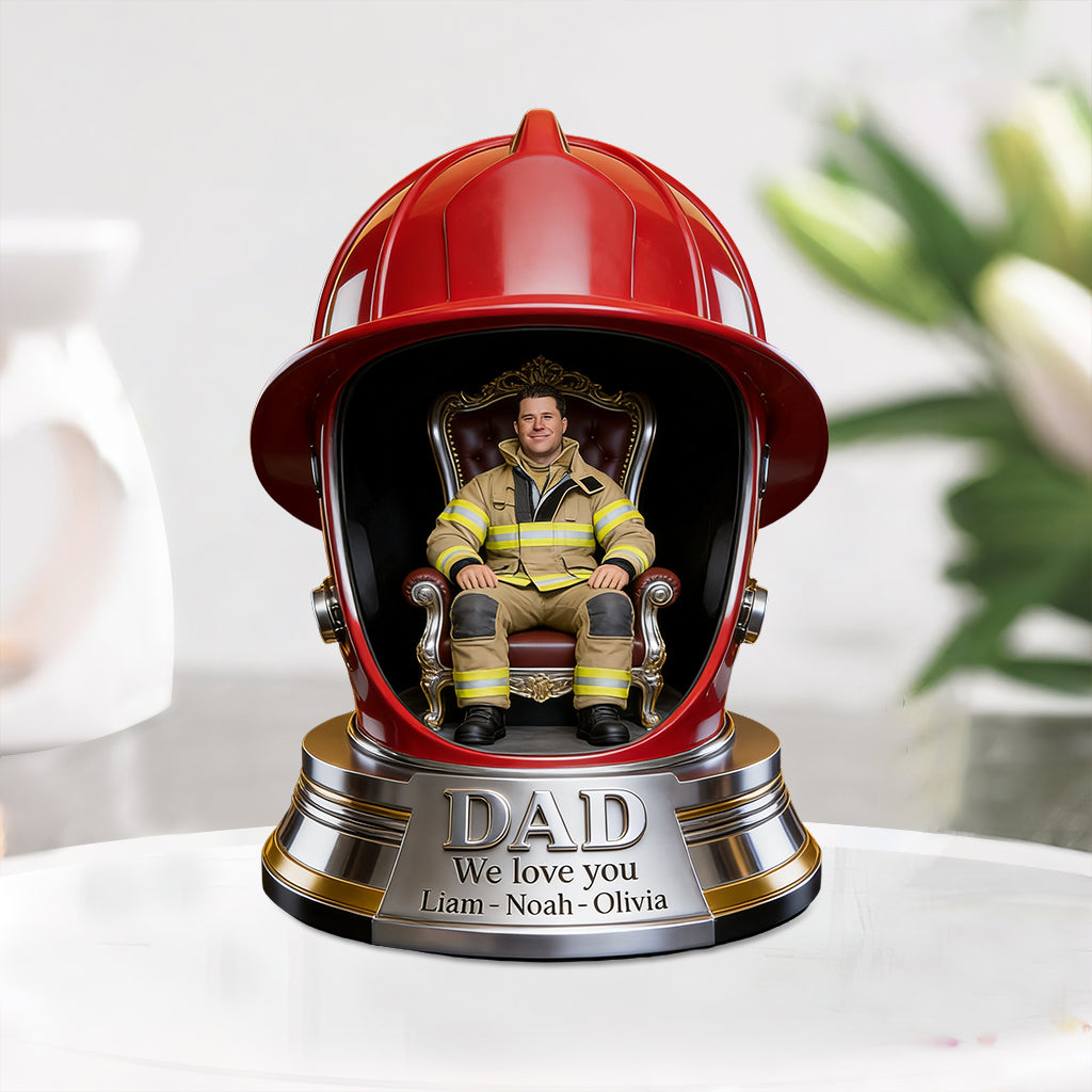 Feuerwehrmann Papa - Personalisierte Feuerwehr Acrylplakette