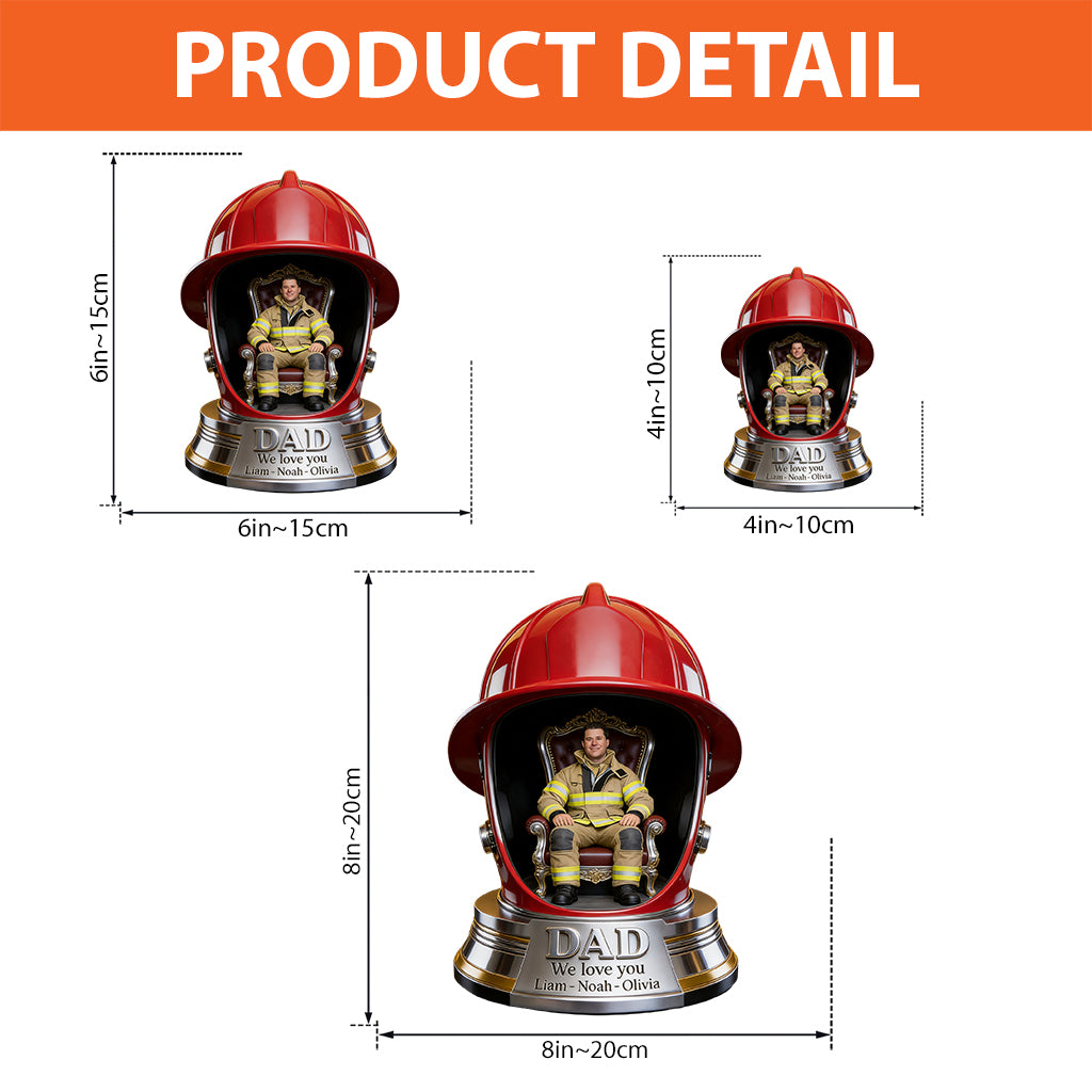 Feuerwehrmann Papa - Personalisierte Feuerwehr Acrylplakette
