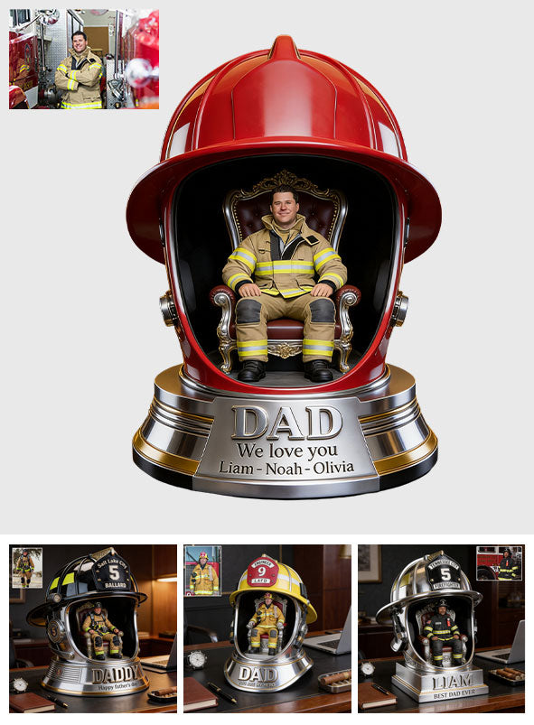 Feuerwehrmann Papa - Personalisierte Feuerwehr Acrylplakette
