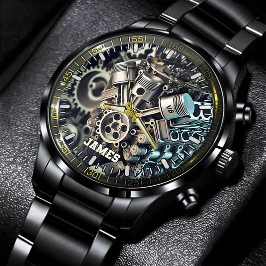 Spüre die Kraft der Geschwindigkeit – personalisierte Biker-Handuhr