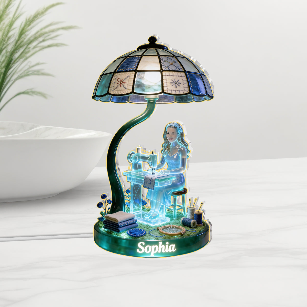 Nähzimmer Dekor - Personalisierte Näh-Acryl-LED-Nachtlampe