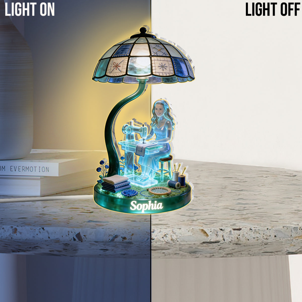 Nähzimmer Dekor - Personalisierte Näh-Acryl-LED-Nachtlampe