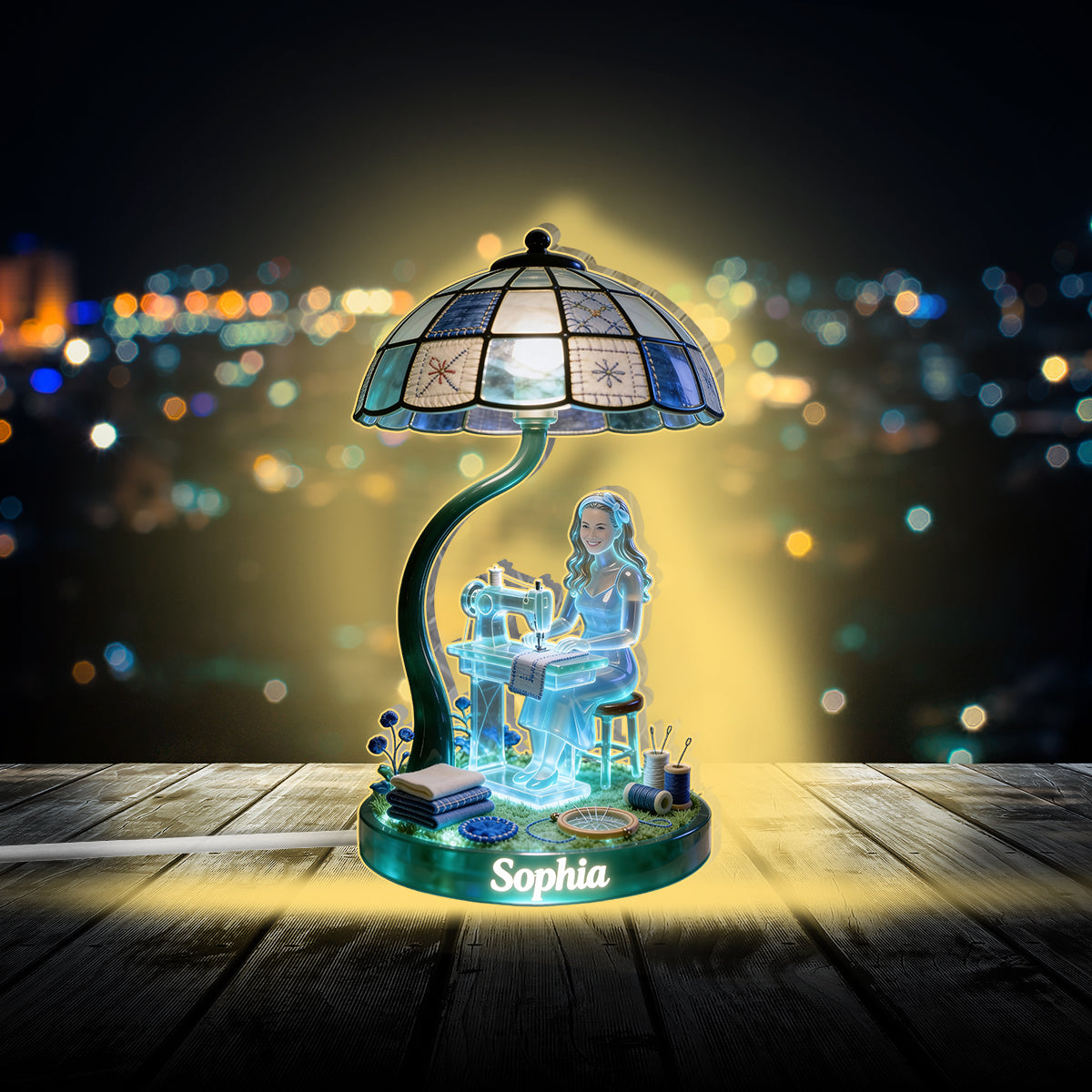 Nähzimmer Dekor - Personalisierte Näh-Acryl-LED-Nachtlampe