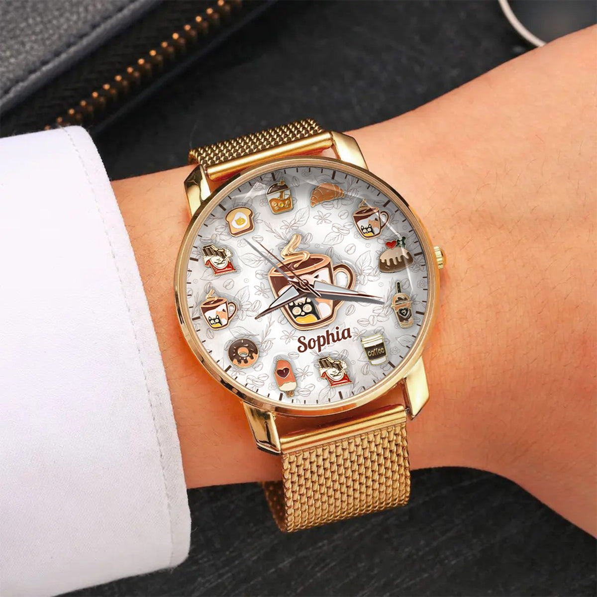 Mode Café - Montre-bracelet personnalisée pour femme 