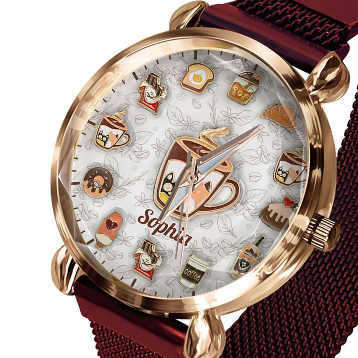 Mode Café - Montre-bracelet personnalisée pour femme 