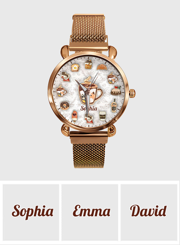 Mode Café - Montre-bracelet personnalisée pour femme 