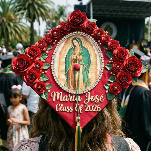 Lady Of Guadalupe - Personalized Graduation Cap Topper