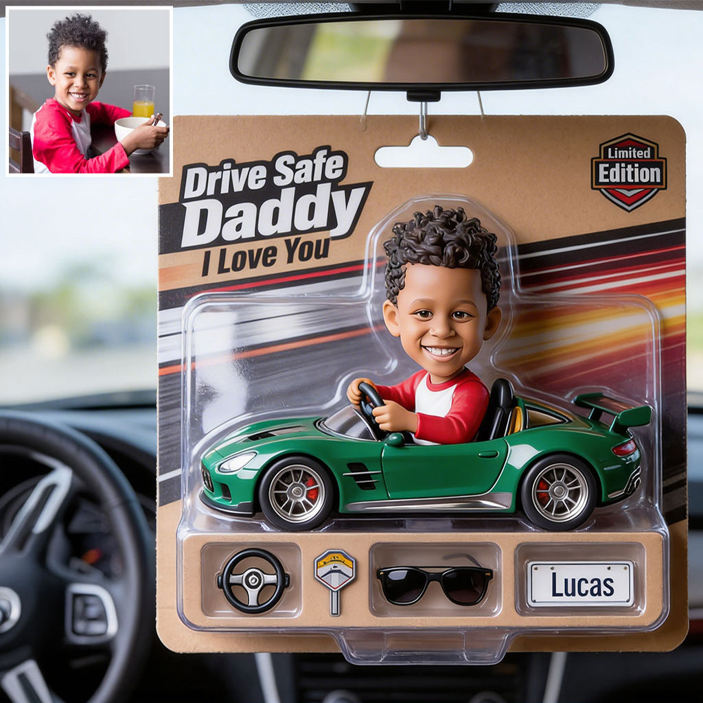 Any Photo, Any Car - I Love You - Personalized Father Car Ornament
