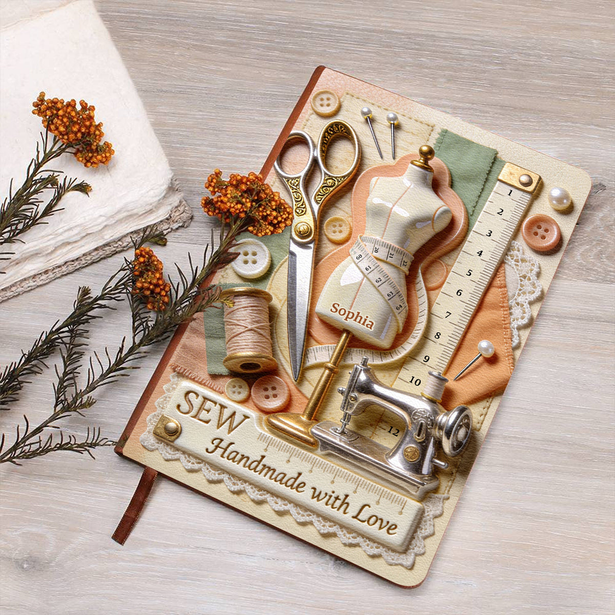 Handgefertigt mit Liebe – Personalisiertes Nähjournal aus Leder