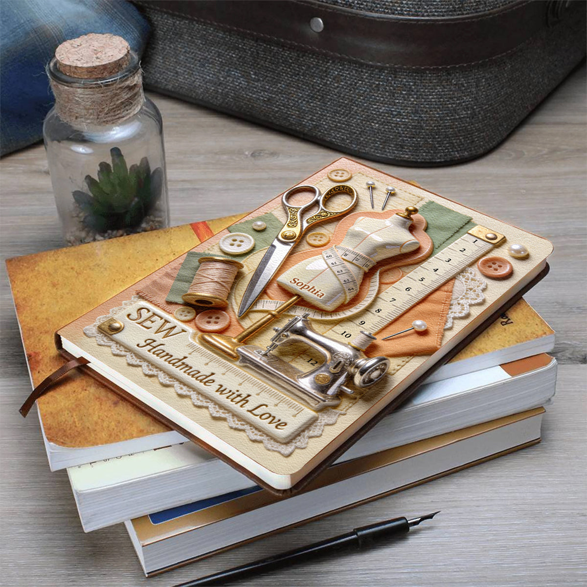 Handgefertigt mit Liebe – Personalisiertes Nähjournal aus Leder