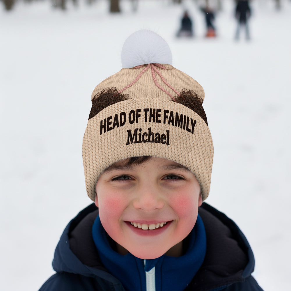 Funny Head Gift Idea - Personalized Father Beanie Hat