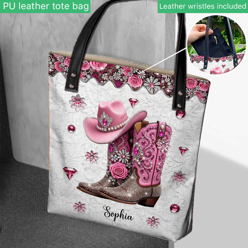 Cowgirl-Stiefel – Personalisierte Cowgirl-Tragetasche