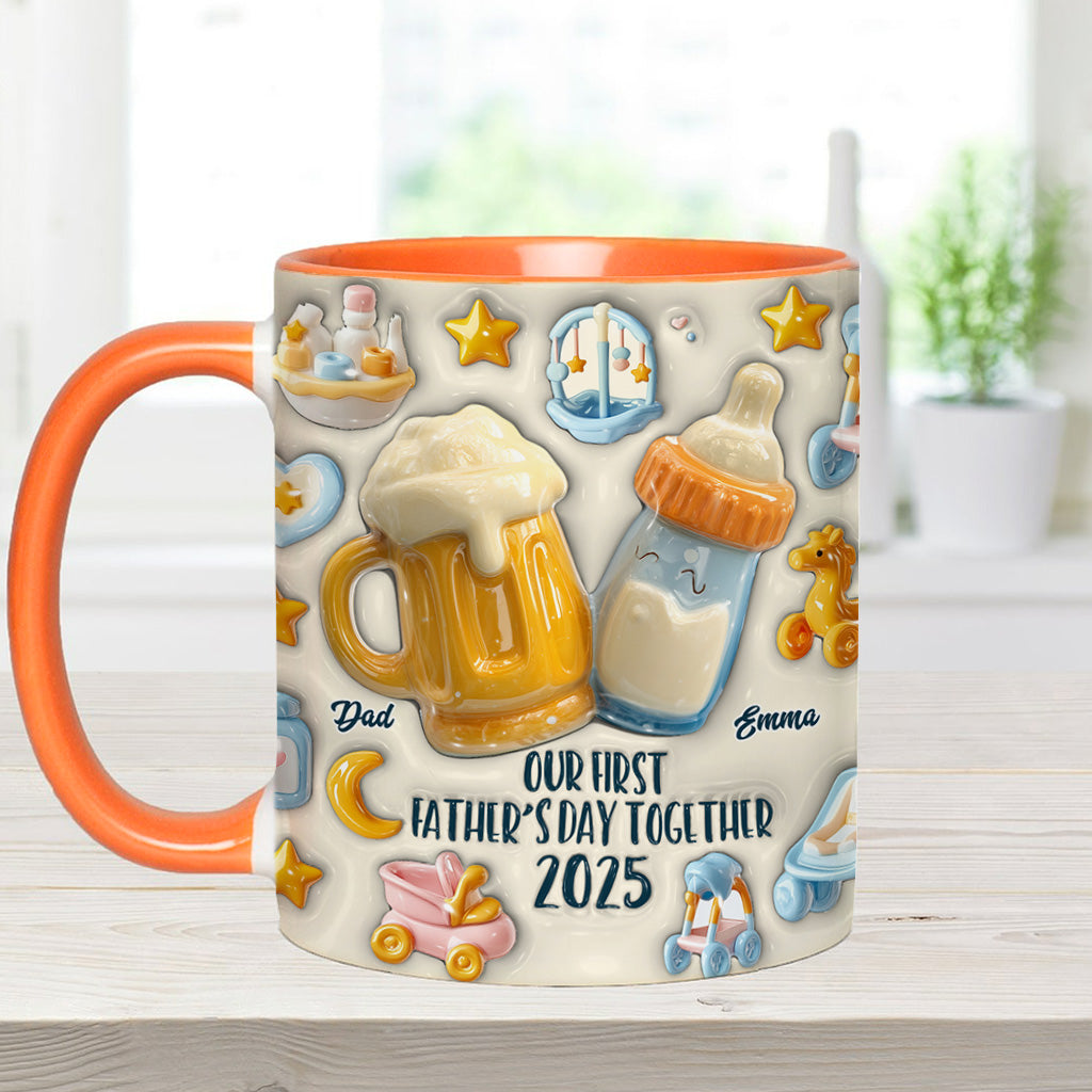 Our First Father's Day Together - Personalized Father Accent Mug
