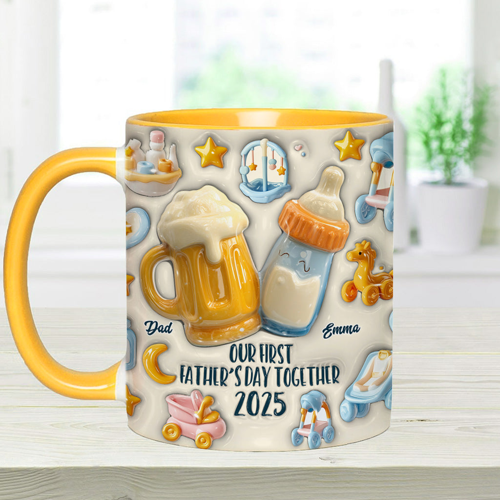 Our First Father's Day Together - Personalized Father Accent Mug
