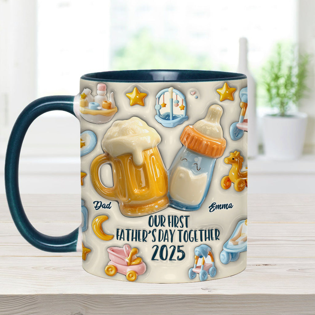 Our First Father's Day Together - Personalized Father Accent Mug