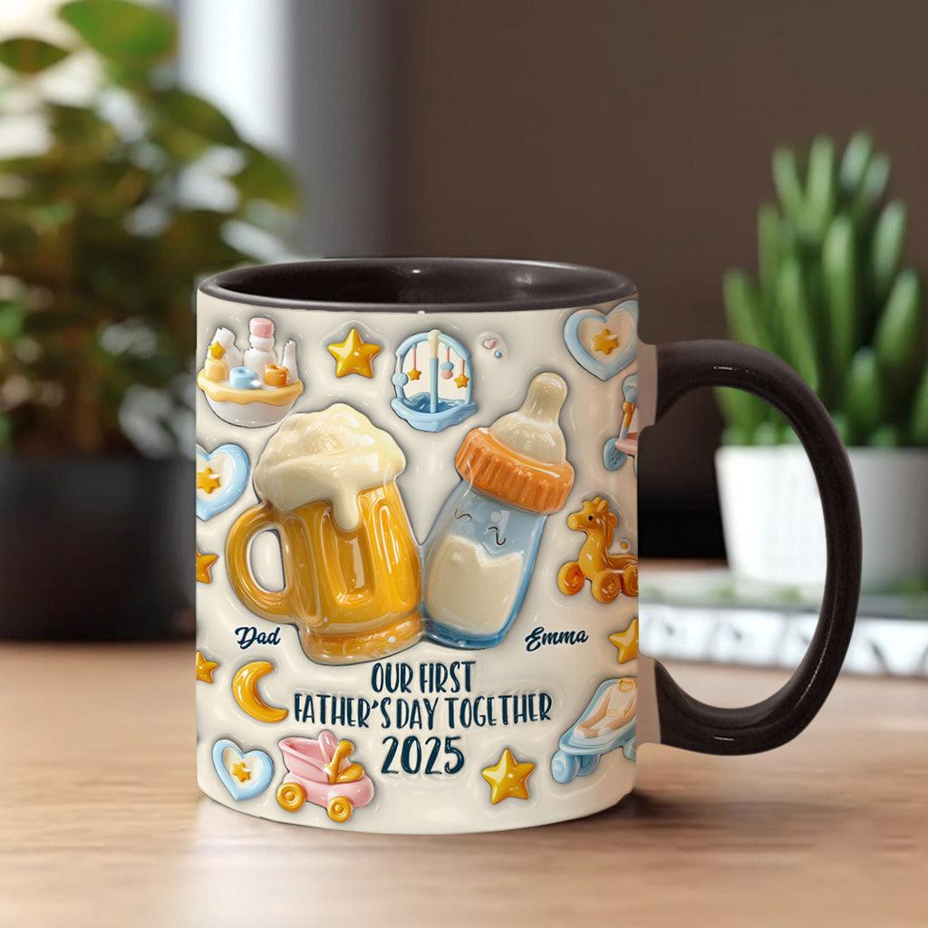 Our First Father's Day Together - Personalized Father Accent Mug