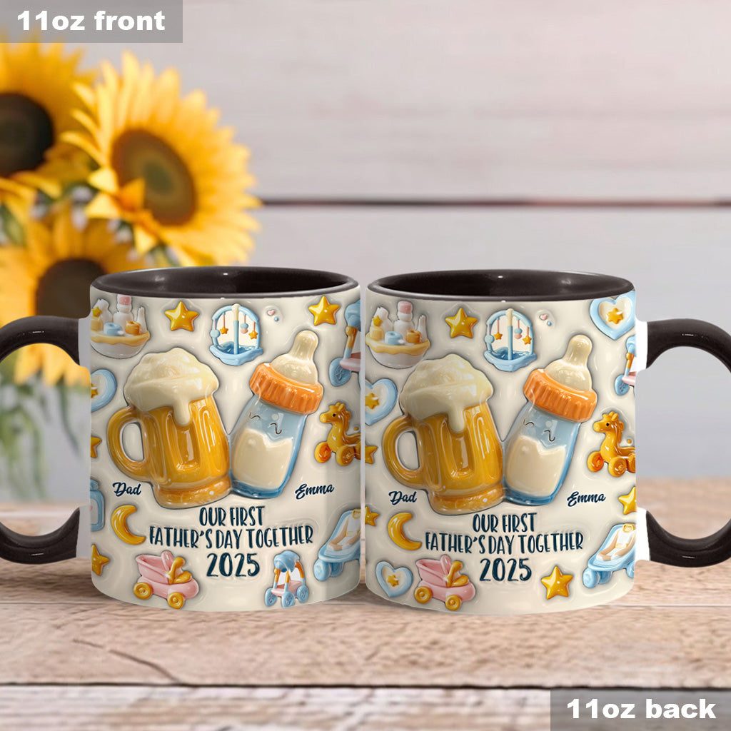 Our First Father's Day Together - Personalized Father Accent Mug