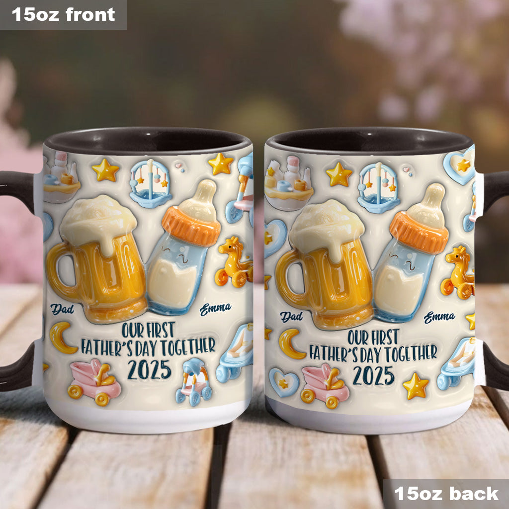 Our First Father's Day Together - Personalized Father Accent Mug