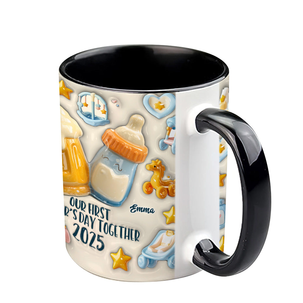 Our First Father's Day Together - Personalized Father Accent Mug