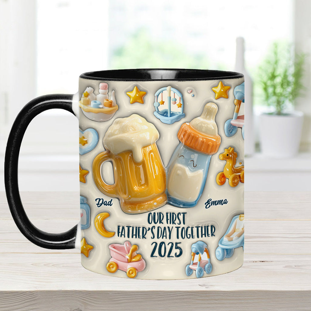 Our First Father's Day Together - Personalized Father Accent Mug