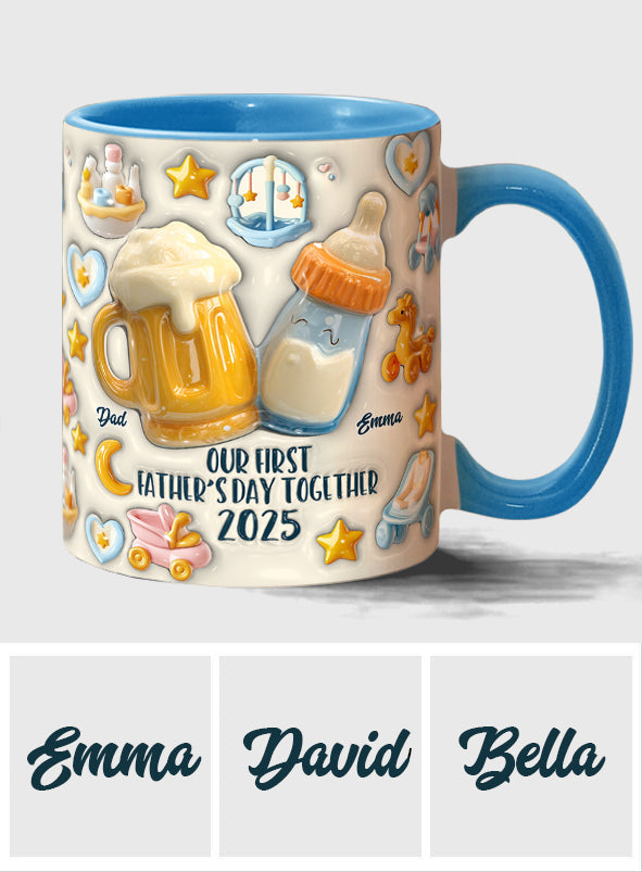 Our First Father's Day Together - Personalized Father Accent Mug