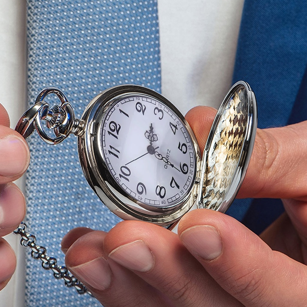 Facilement distraite par les chevaux - Montre de poche personnalisée à motif cheval