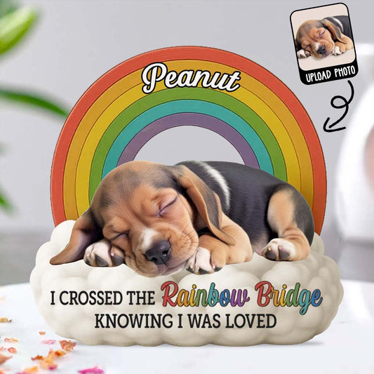 Photo personnalisée « À jamais dans mon cœur » - Plaque acrylique personnalisée pour chien.