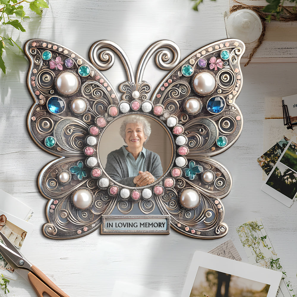In Loving Memory - Personalized Memorial Cut Shape Photo Frame