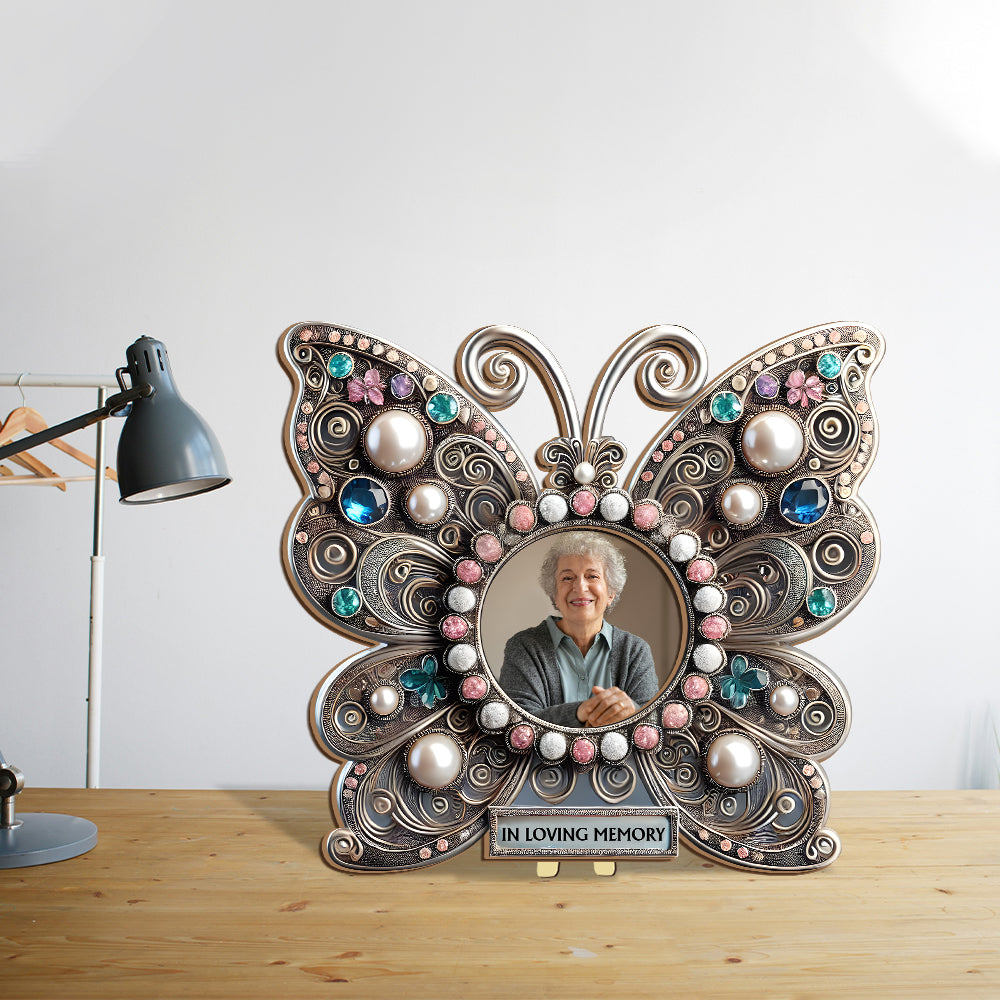 In Loving Memory - Personalized Memorial Cut Shape Photo Frame